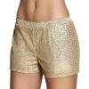 Paillet hotpants guld