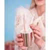 Papirsugerør med rose gold hjerter