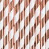 Papirsugerør med rose gold striber
