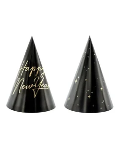 Partyhatte Happy New Year, 6 stk