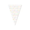 Pastel hjerter vimpelguirlande, 6 m