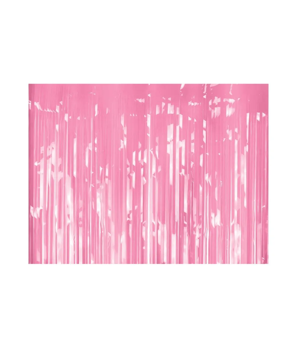 Pastel lyserød dørgardin