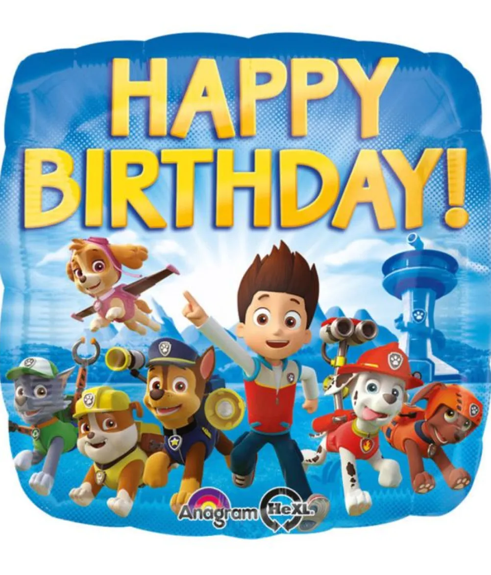 Paw Patrol Happy Birthday folieballon, 43 cm