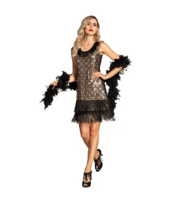 Påfugl flapper kjole