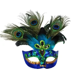 Påfugl halvmaske