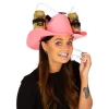 Pink cowboyhat med dåseholdere
