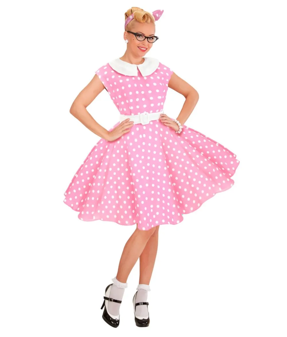 Pink 50er kjole kostume