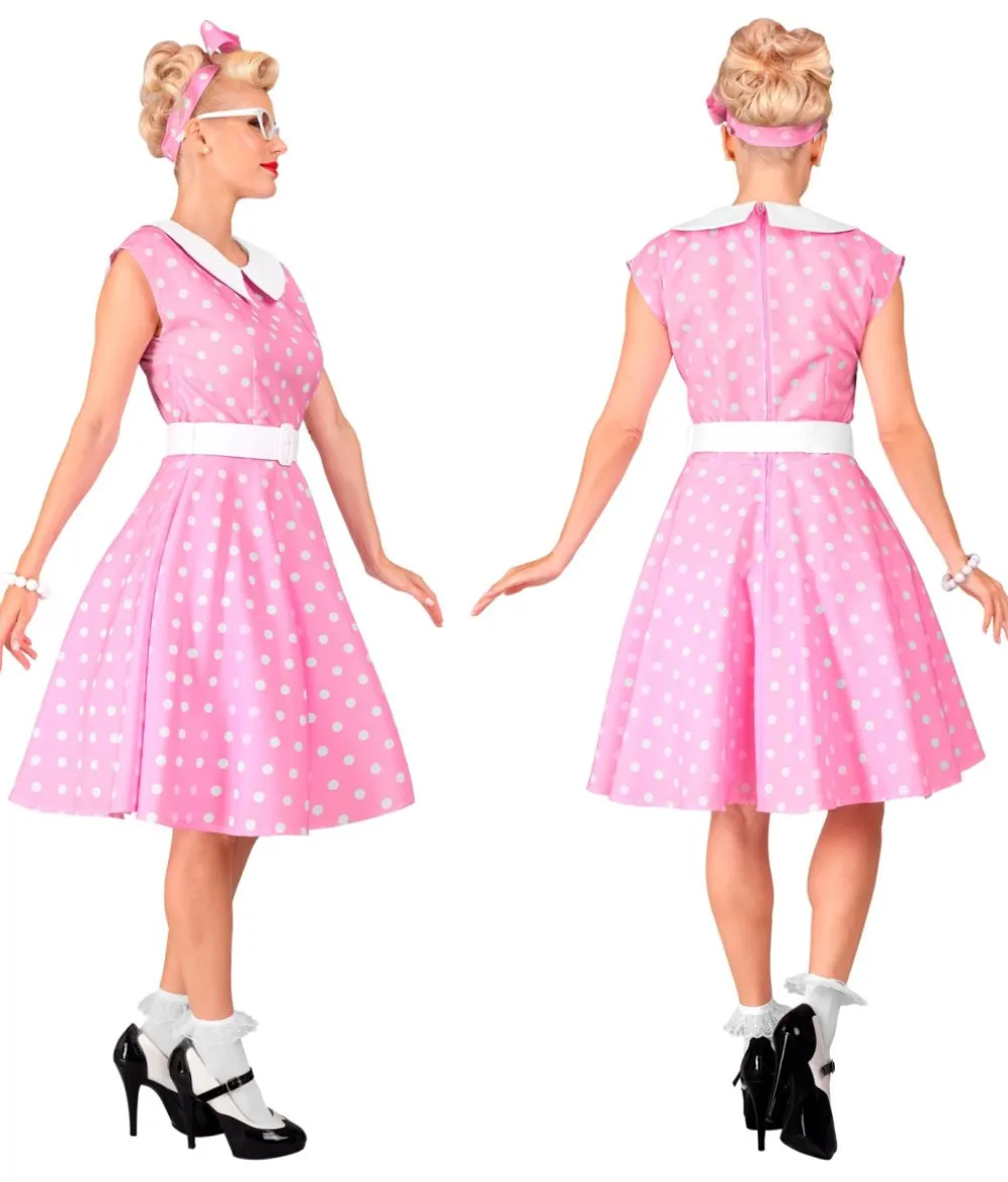 Pink 50er kjole kostume