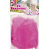 Pink fjer, 50 stk