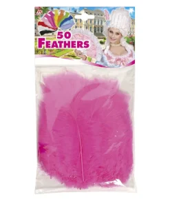 Pink fjer, 50 stk