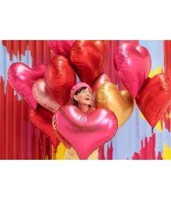 Pink hjerte folieballon
