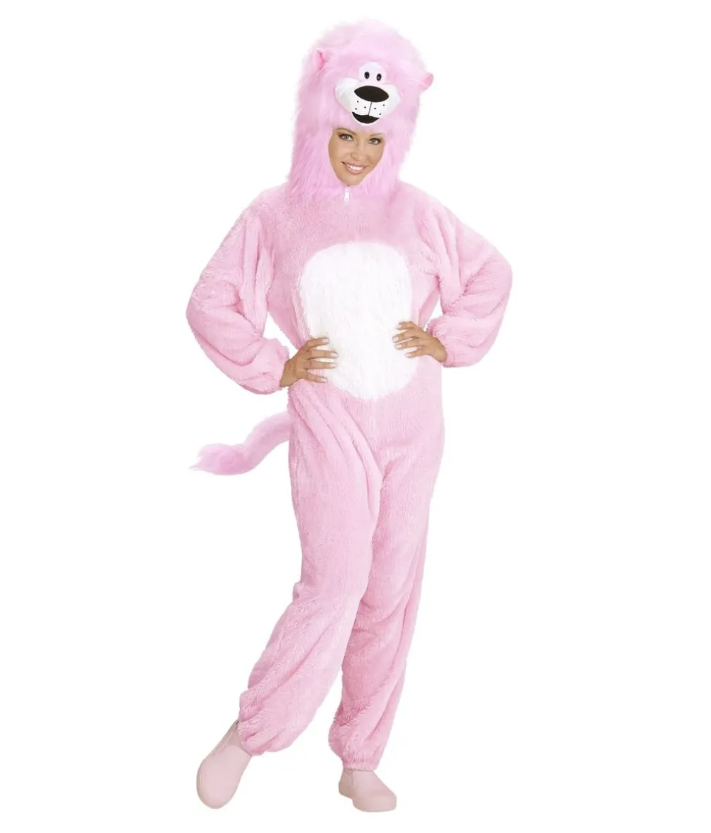 Pink løve kostume