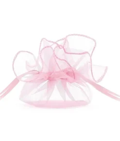 Pink organza poser, 25 cm