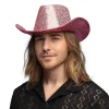 Pink paillet Cowboyhat