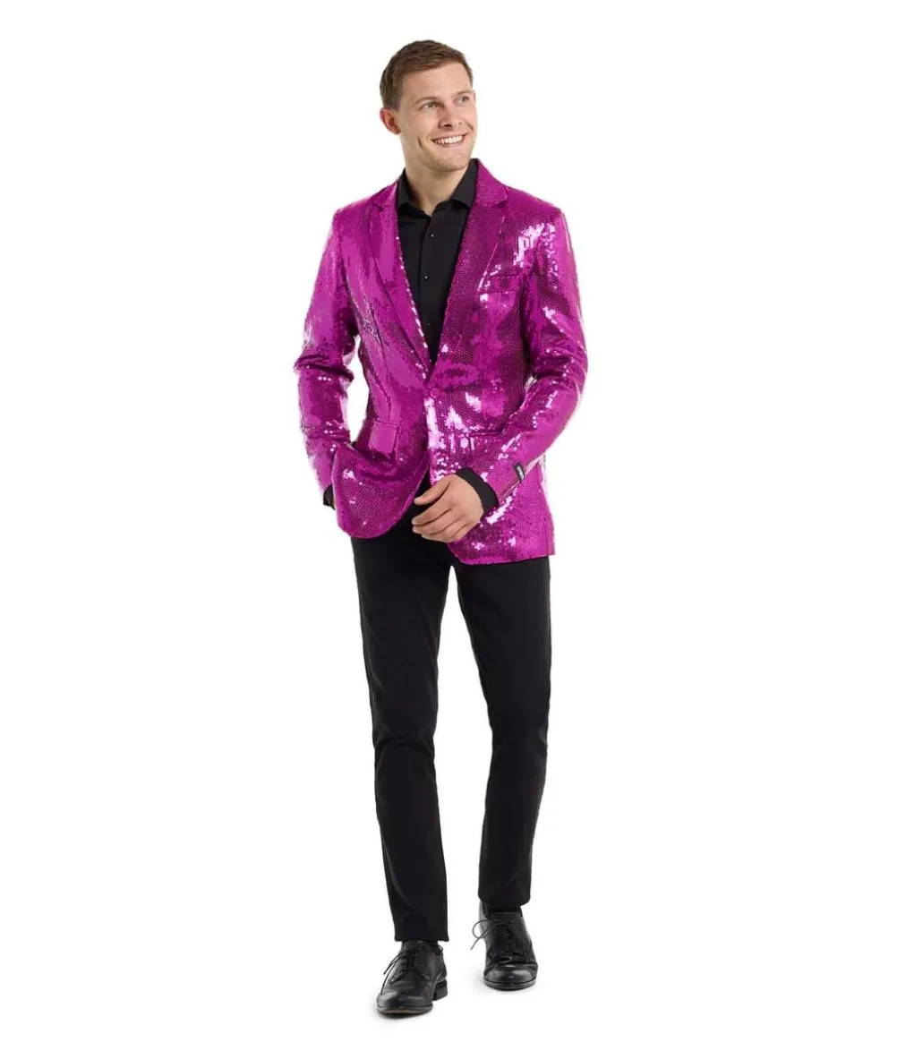Pink pailletjakke