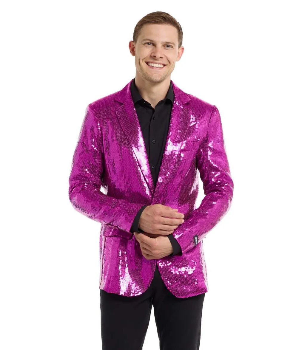 Pink pailletjakke