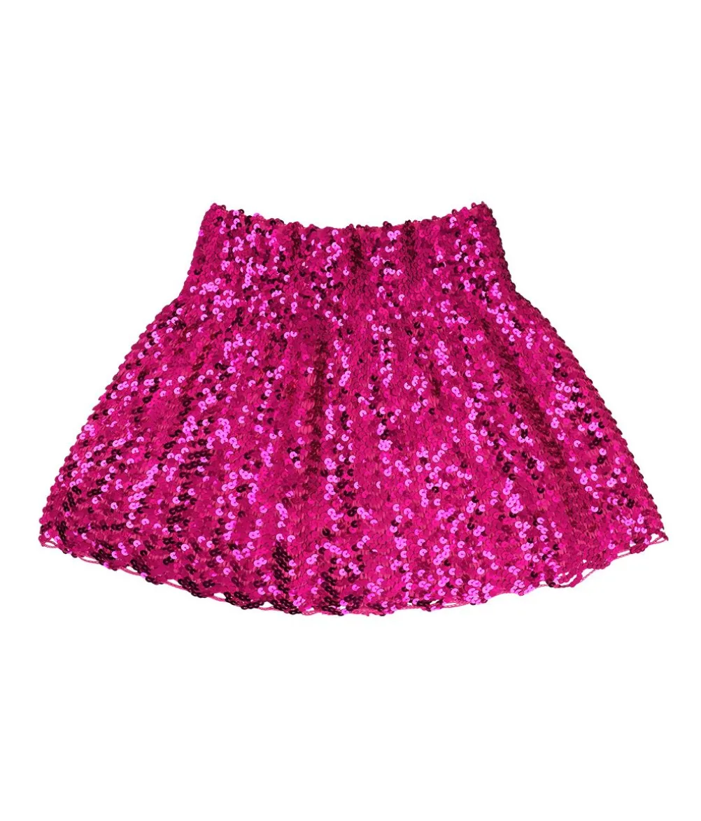 Pink paillet nederdel