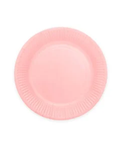 Pink paptallerkner, 18cm 20 stk