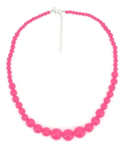 Pink perlehalskæde