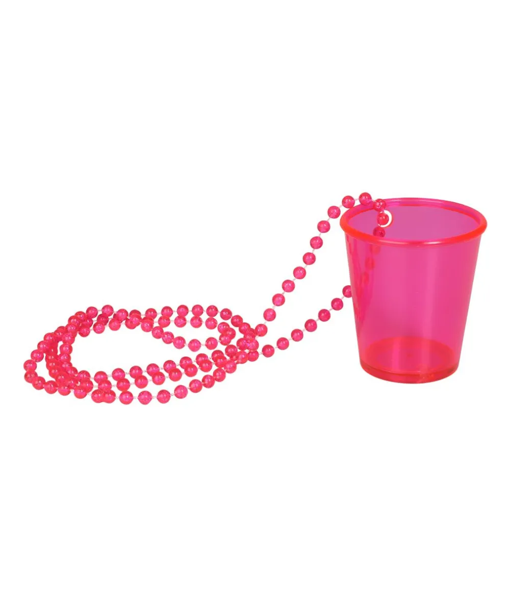 Pink shotglas i kæde
