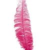 Pink strudsefjer 35-45 cm, 12 stk