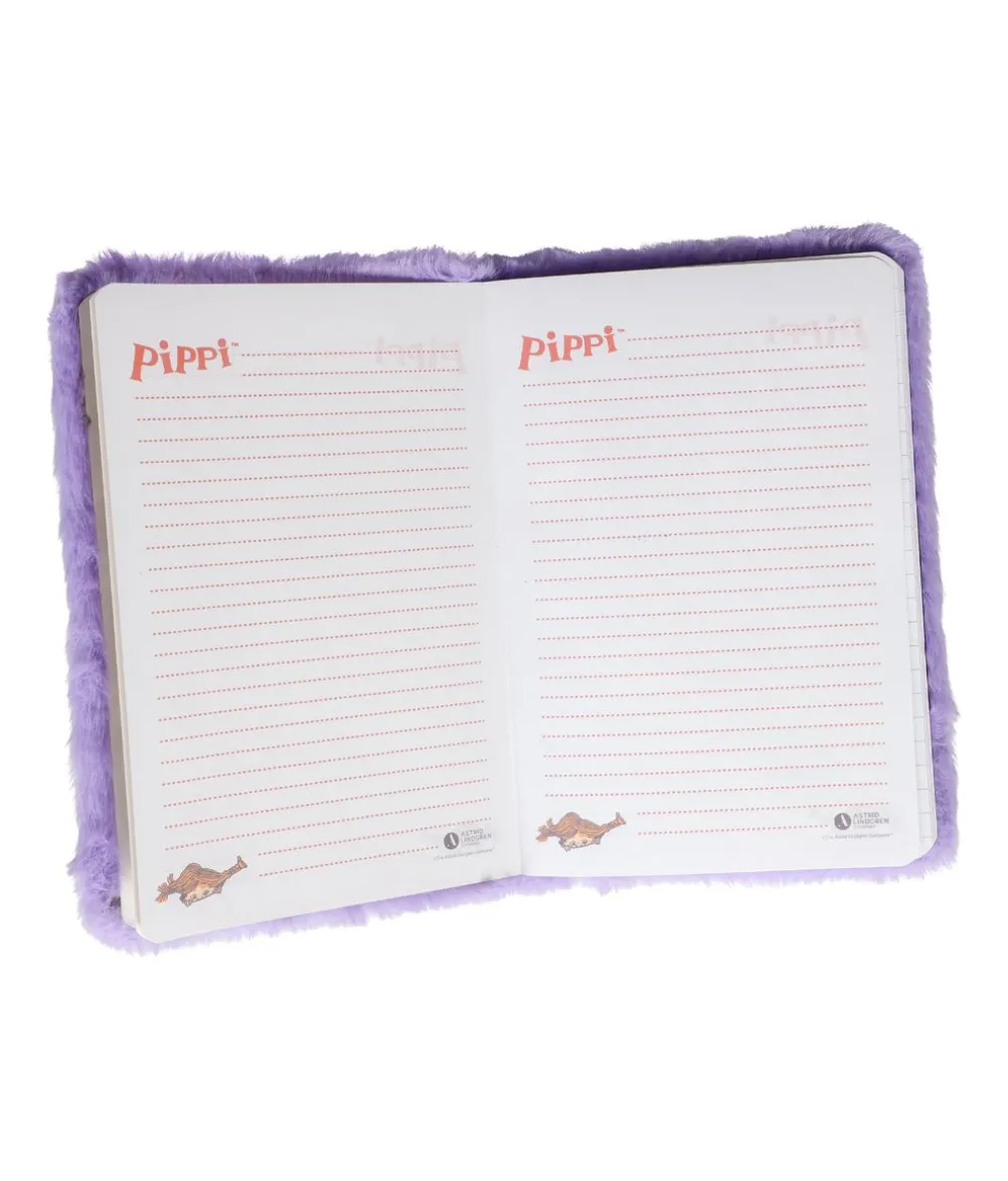 Pippi notesbog med plys