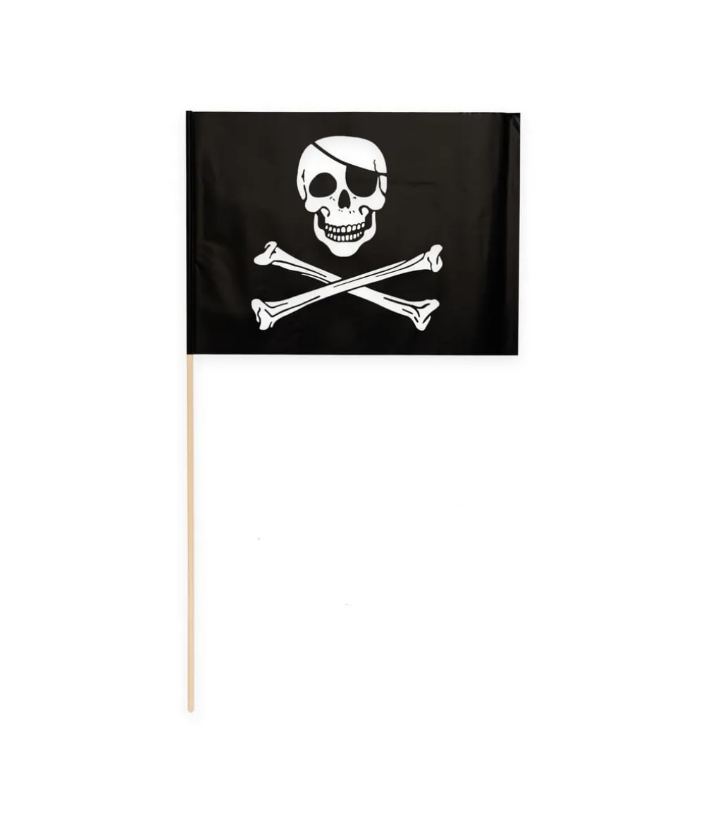 Pirat flag på pind, 10 stk