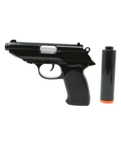 Pistol med lyddæmper