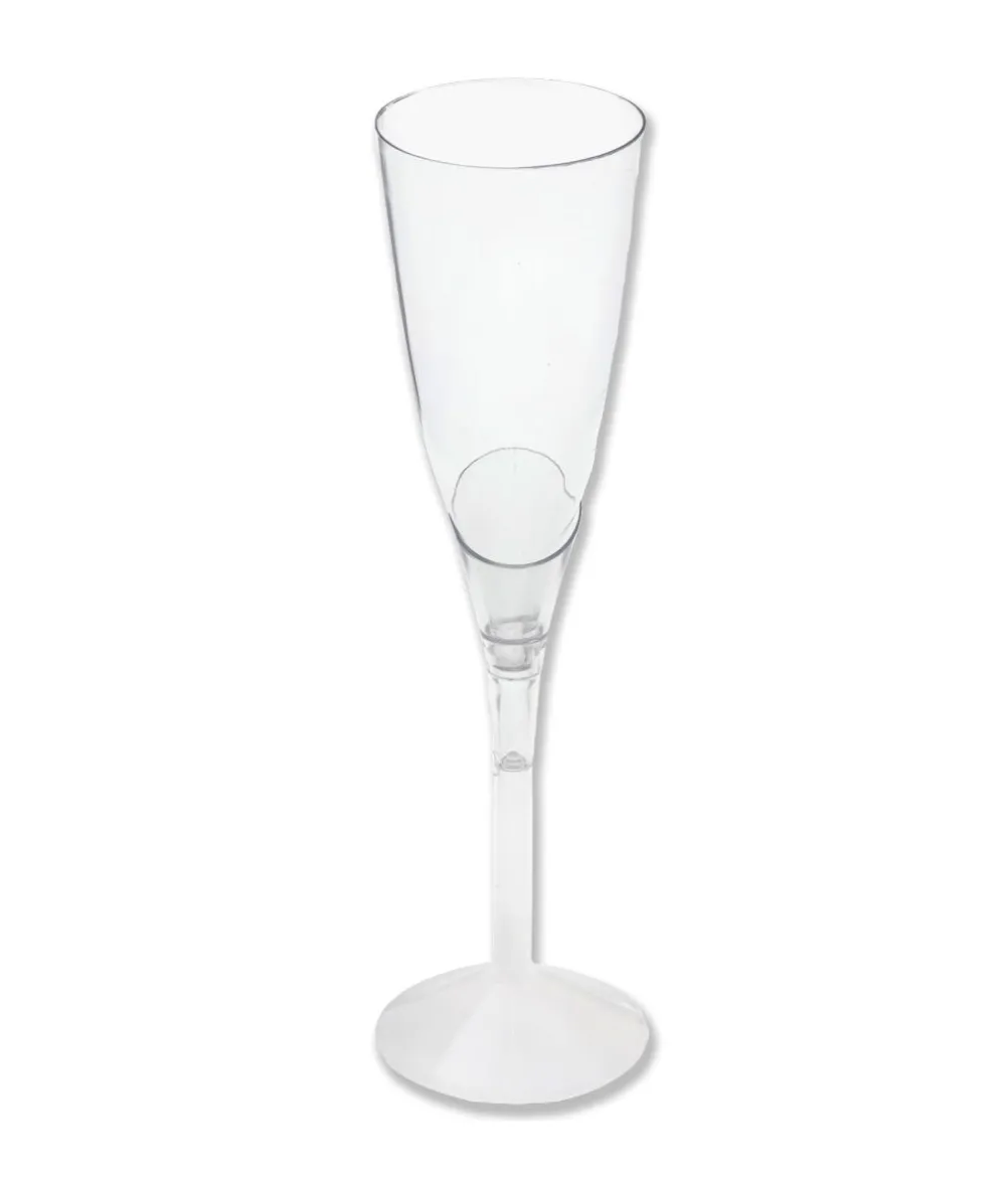 Plastik champagneglas, 6 stk