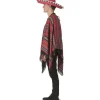 Poncho rød sort