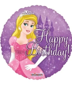 Princess happy birthday folieballon