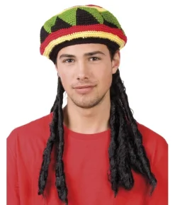 Rastahue med dreadlocks