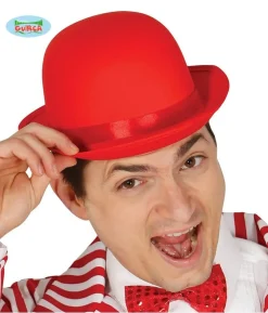 Rød bowlerhat