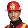 Rød brandmandshjelm