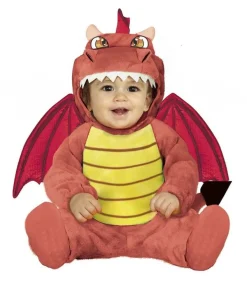 Rød drage baby kostume