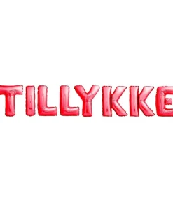 Røde folieballoner TILLYKKE
