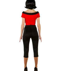 Rød 50er bluse