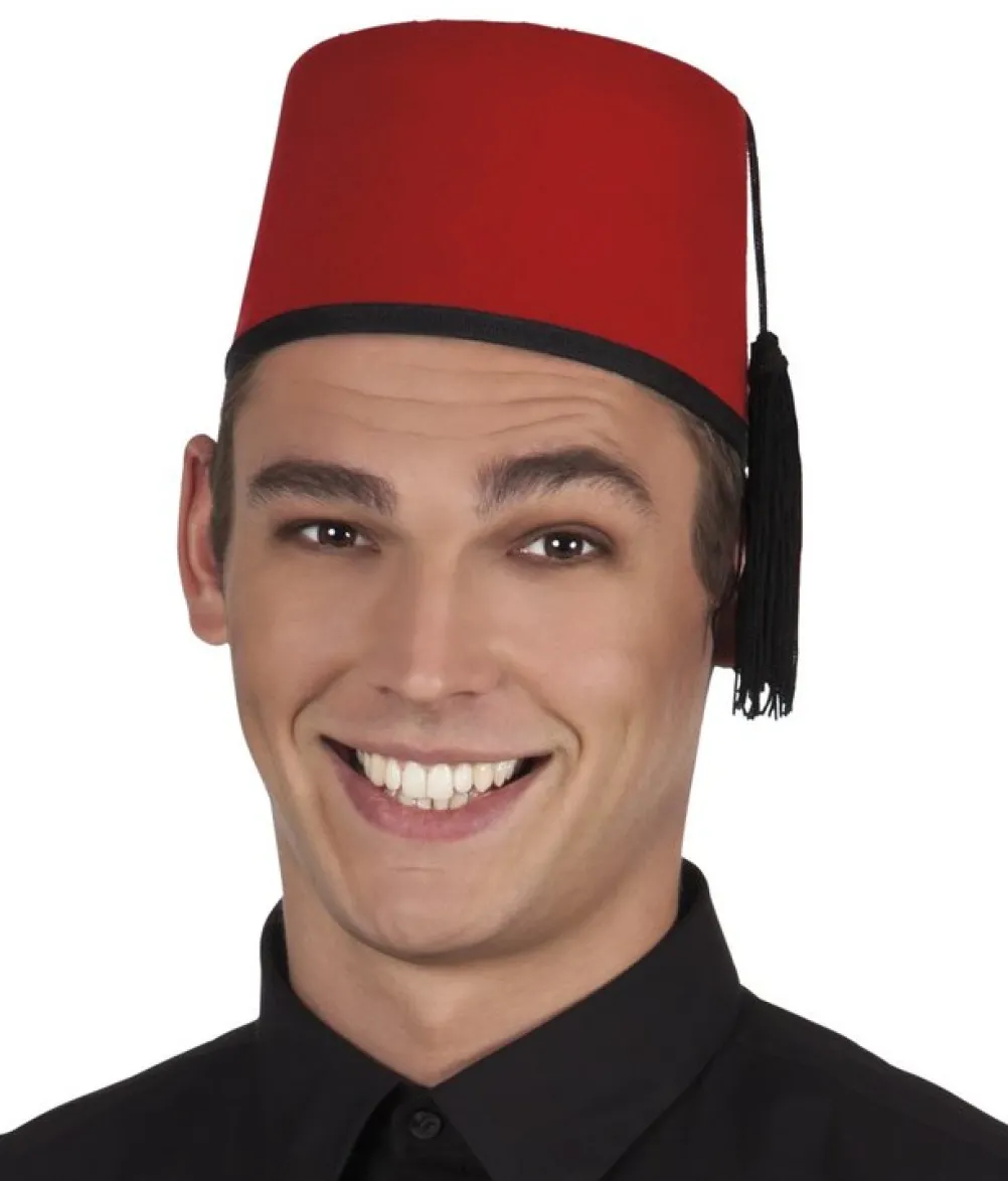 Rød fez hat