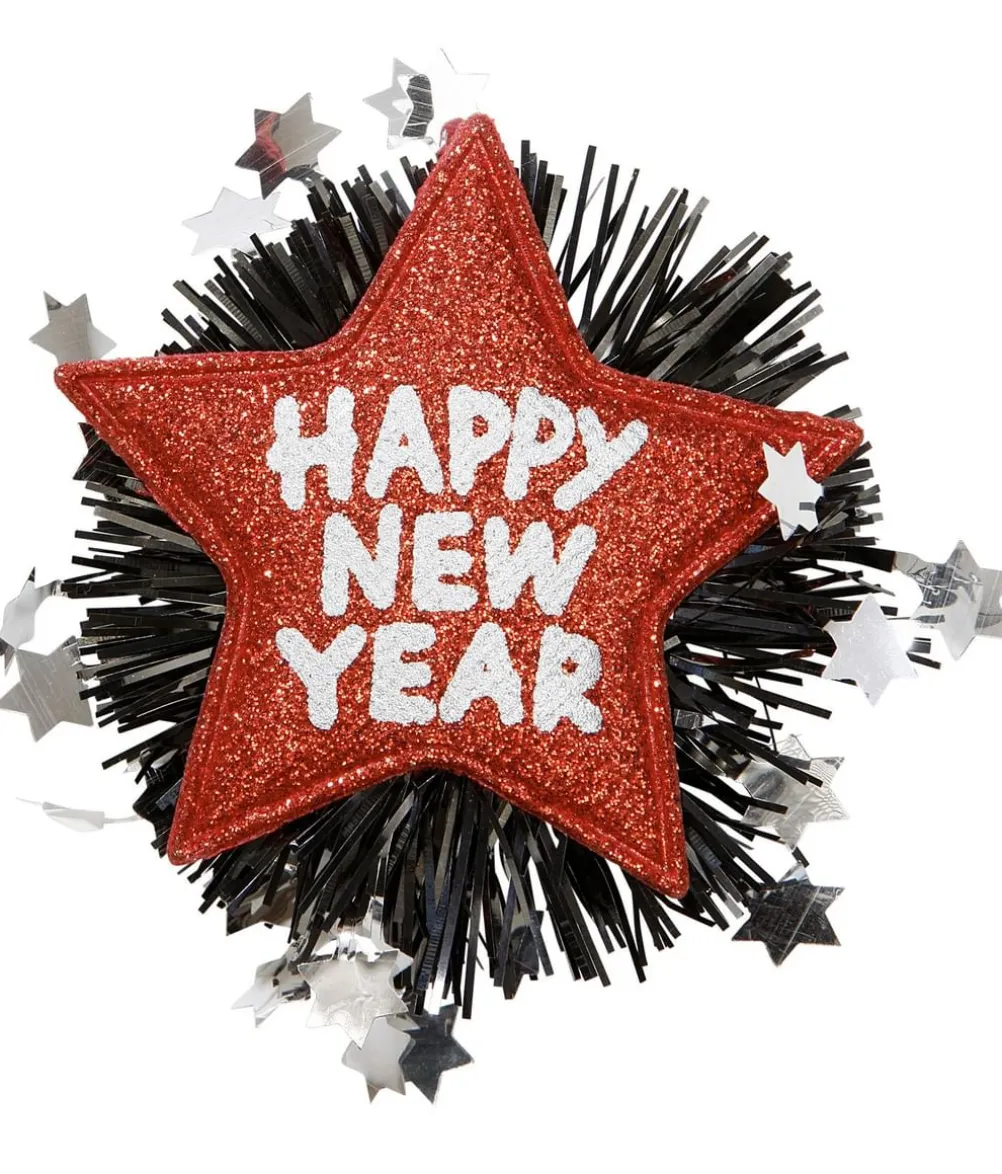 Rød Happy New Year broche