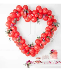 Rød hjerte ballondekoration