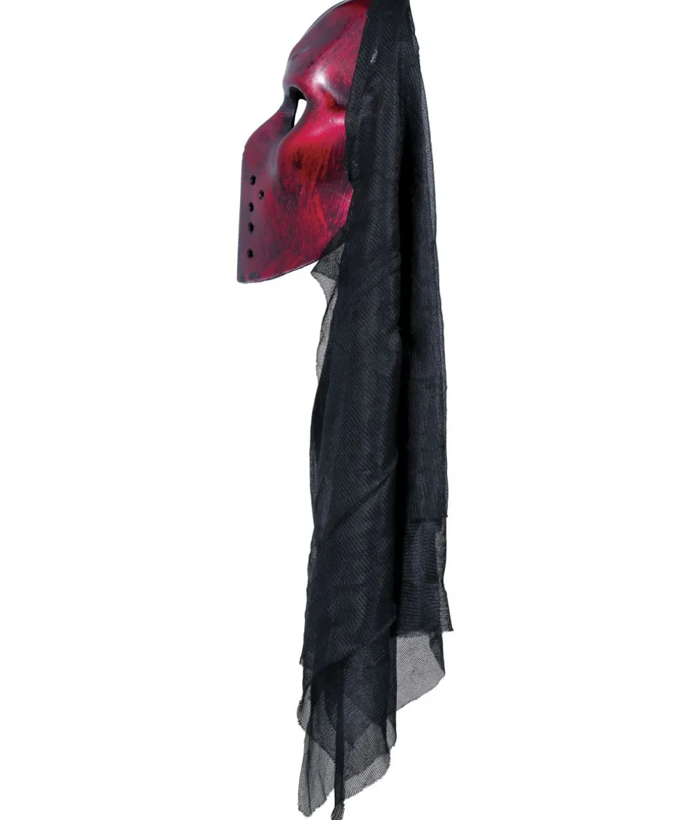 Rød hockeymaske