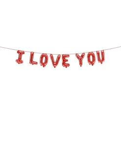 Rød I love you folieballon