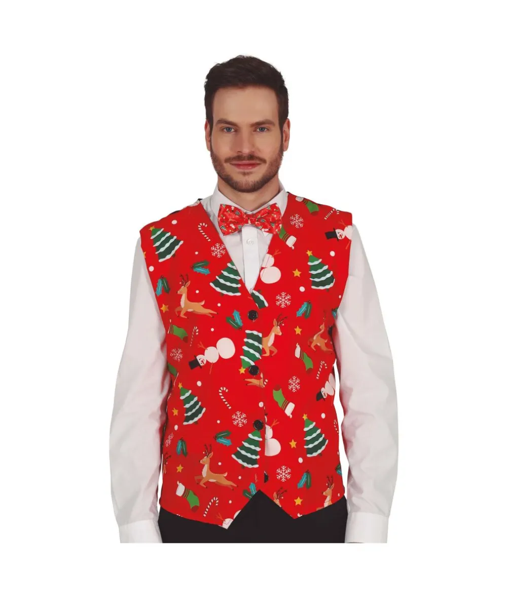 Rød julevest