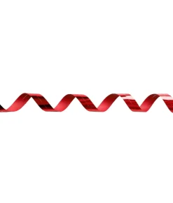 Rød metallic serpentiner, 2 stk