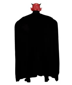 Rød muskelbluse med kappe