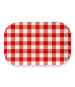 Rød og hvid ternede papfade, 2 stk