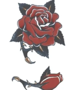 Rød rose tatovering