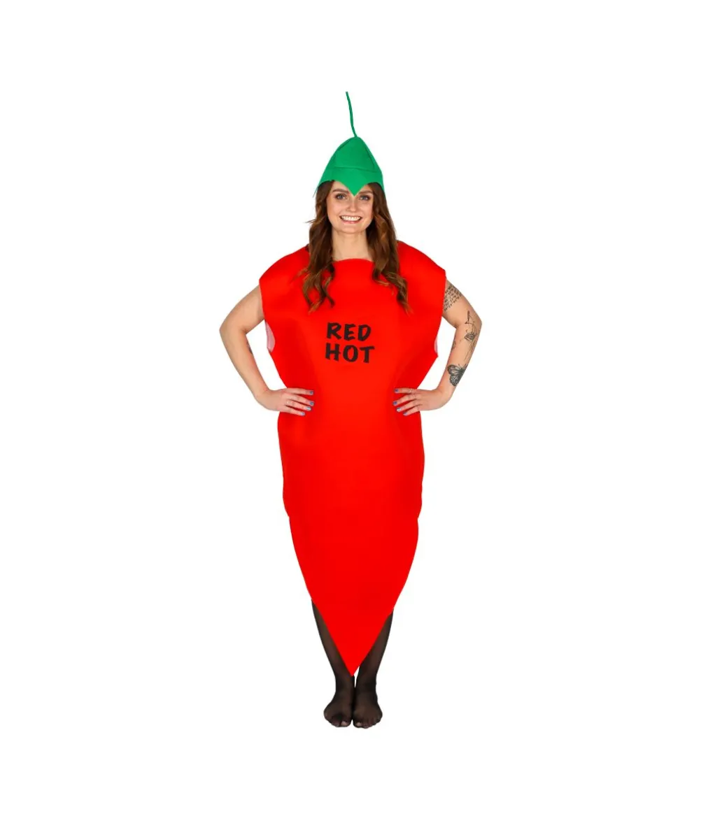 Rødt chili kostume