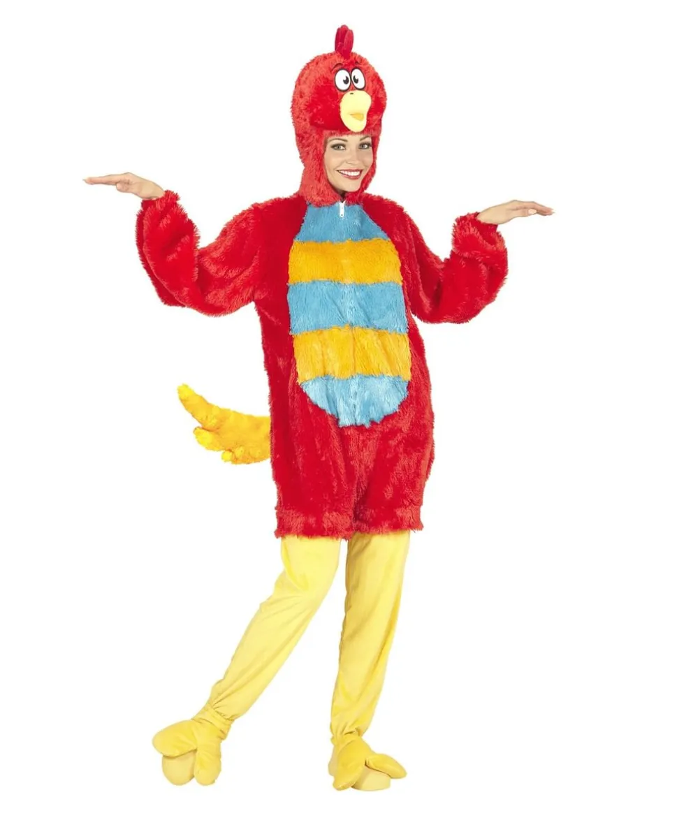 Rødt fuglekostume