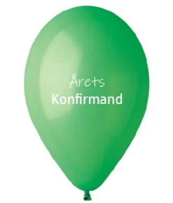 Årets konfirmand ballon, grøn